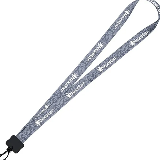 Dye-Sub Lanyard - 3/4 inches - 32 inches - Plastic Swivel Snap Hook - Damask - 24 hr