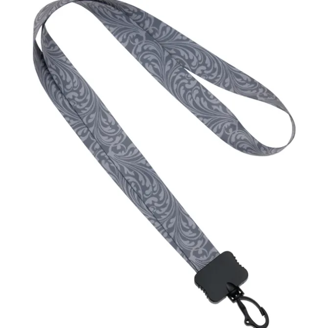 Dye-Sub Lanyard - 3/4 inches - 32 inches - Plastic Swivel Snap Hook - Damask - 24 hr
