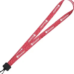 Dye-Sub Lanyard - 3/4 inches - 32 inches - Plastic Swivel Snap Hook - Damask - 24 hr