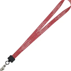 Dye-Sub Lanyard - 3/4 inches - 32 inches - Snap with Metal Bulldog Clip - Damask - 24 hr