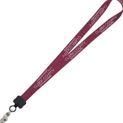 Dye-Sub Lanyard - 3/4 inches - 32 inches - Snap with Metal Bulldog Clip - Damask - 24 hr