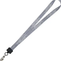 Dye-Sub Lanyard - 3/4 inches - 32 inches - Snap with Metal Bulldog Clip - Damask - 24 hr