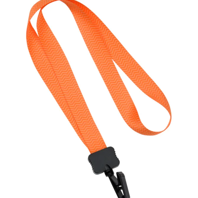Dye-Sub Lanyard - 3/4 inches - 32 inches - Plastic Bulldog Clip - Chevron - 24 hr