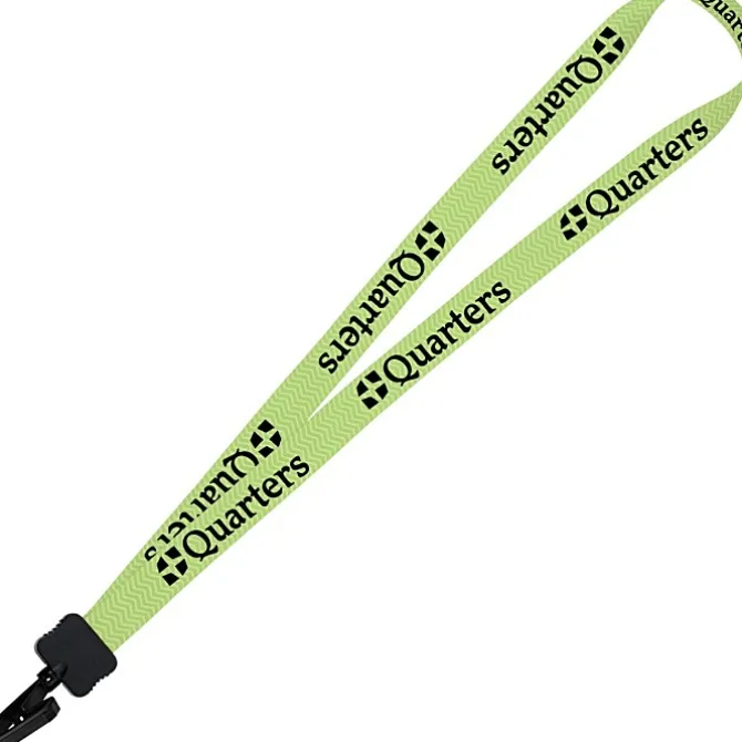 Dye-Sub Lanyard - 3/4 inches - 32 inches - Plastic Bulldog Clip - Chevron - 24 hr