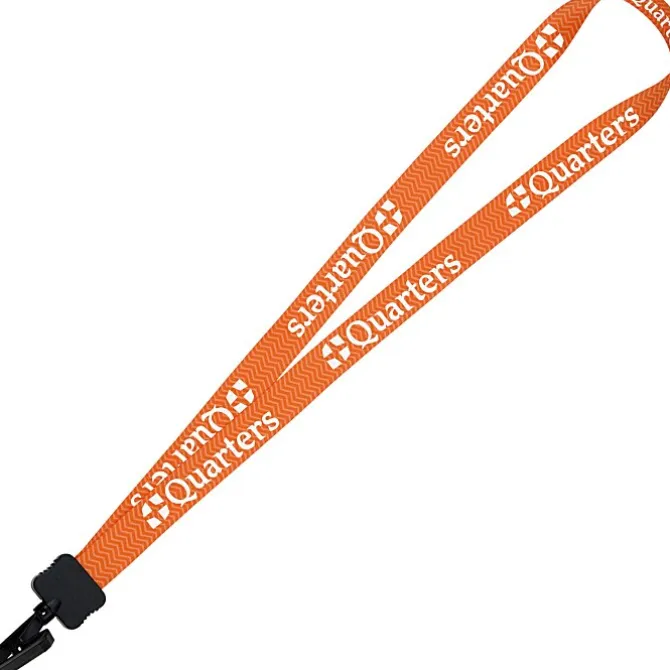 Dye-Sub Lanyard - 3/4 inches - 32 inches - Plastic Bulldog Clip - Chevron - 24 hr