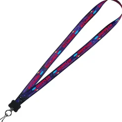 Dye-Sub Lanyard - 3/4 inches - 32 inches - Metal Swivel Snap Hook - Galaxy