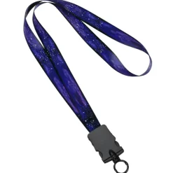 Dye-Sub Lanyard - 3/4 inches - 32 inches - Snap Buckle Release - Galaxy