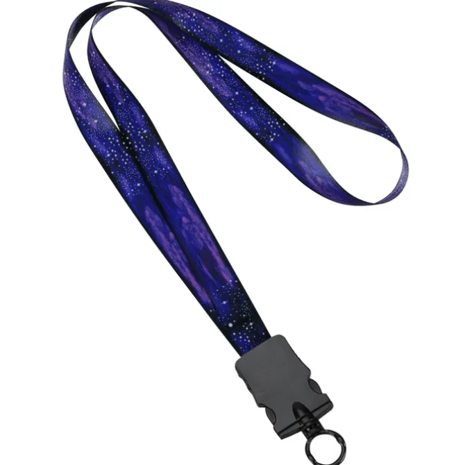 Dye-Sub Lanyard - 3/4 inches - 32 inches - Snap Buckle Release - Galaxy