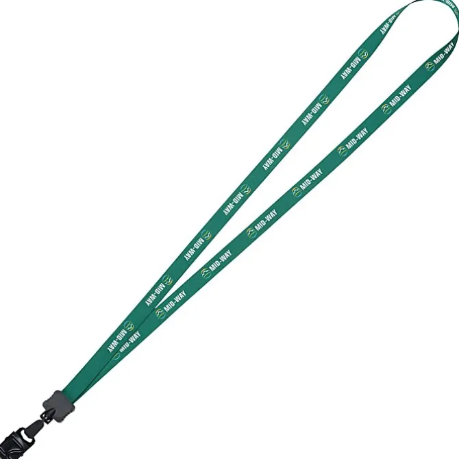Dye-Sublimated Lanyard - 1/2 inches - 32 inches - Large Metal Bulldog Clip - 24 hr