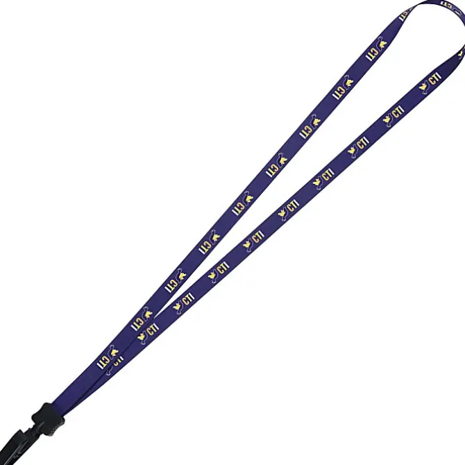 Dye-Sublimated Lanyard - 1/2 inches - 32 inches - Plastic Bulldog Clip - 24 hr