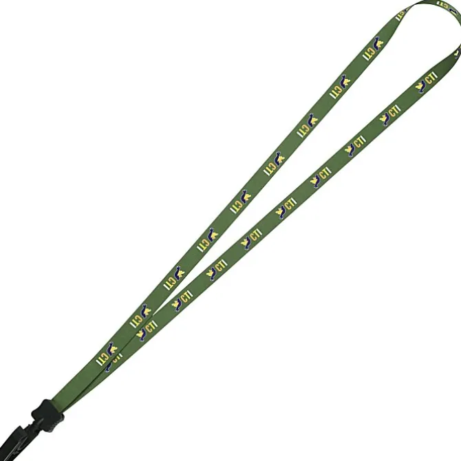 Dye-Sublimated Lanyard - 1/2 inches - 32 inches - Plastic Bulldog Clip