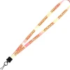 Dye-Sublimated Tubular Lanyard - 1/2 inches - 32 inches - Metal Swivel Snap Hook