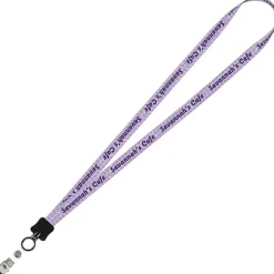 Dye-Sublimated Tubular Lanyard - 1/2 inches - 32 inches - Snap with Metal Bulldog Clip