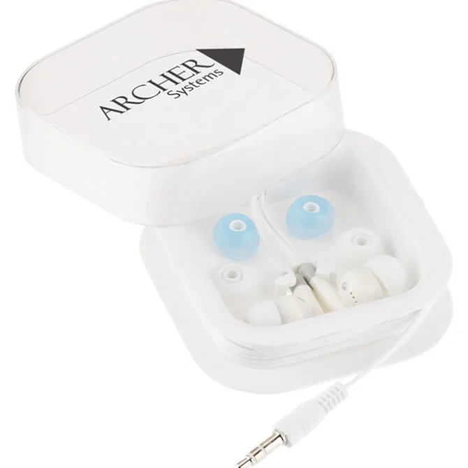 Earbuds with Interchangeable Covers - Bright White