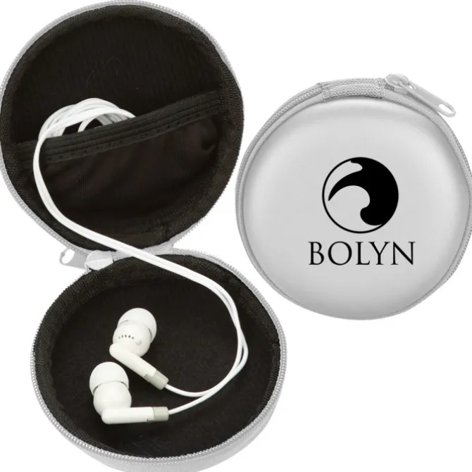 Earbuds with Zippered Case