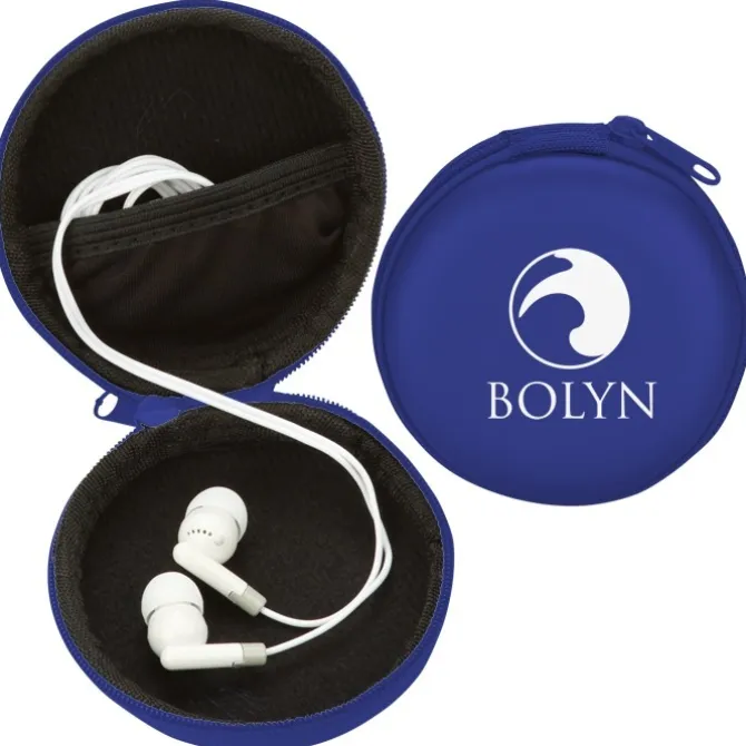 Earbuds with Zippered Case