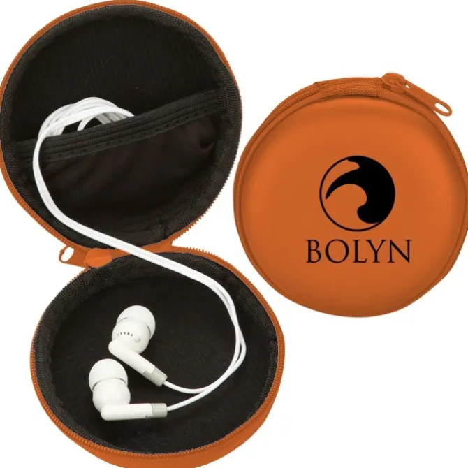 Earbuds with Zippered Case