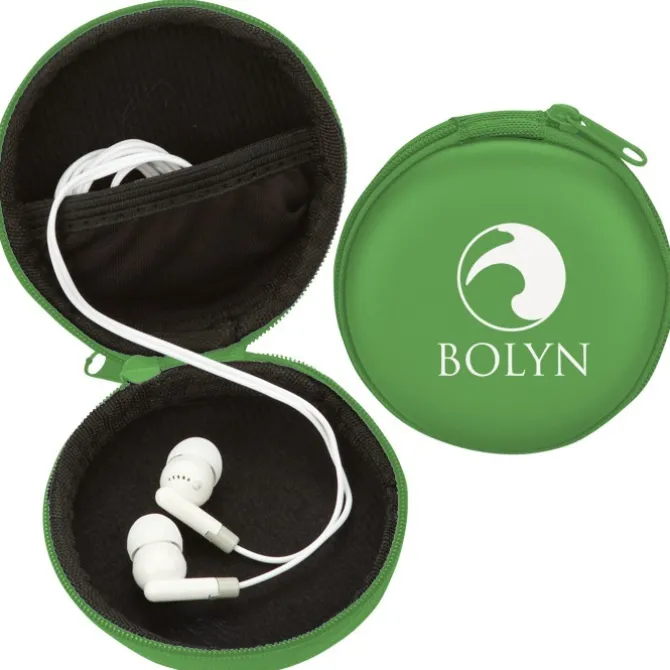 Earbuds with Zippered Case