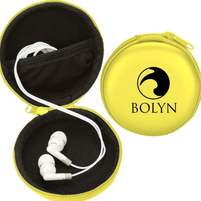 Earbuds with Zippered Case