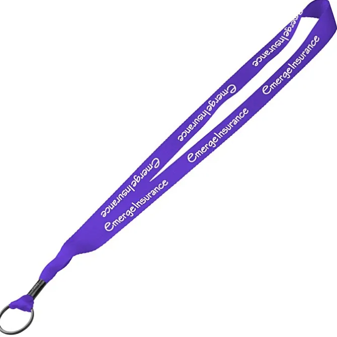 Economy Lanyard - 3/4 inches - Metal Split Ring - 24 hr