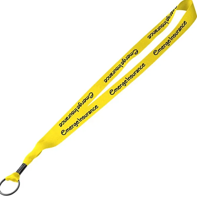 Economy Lanyard - 3/4 inches - Metal Split Ring - 24 hr