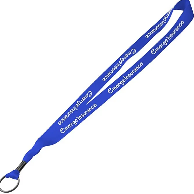 Economy Lanyard - 3/4 inches - Metal Split Ring - 24 hr