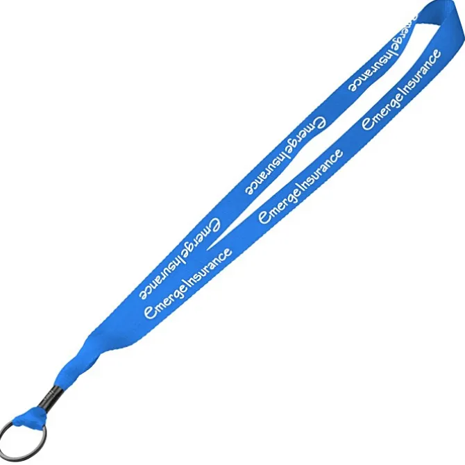 Economy Lanyard - 3/4 inches - Metal Split Ring - 24 hr