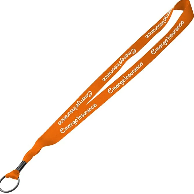 Economy Lanyard - 3/4 inches - Metal Split Ring - 24 hr