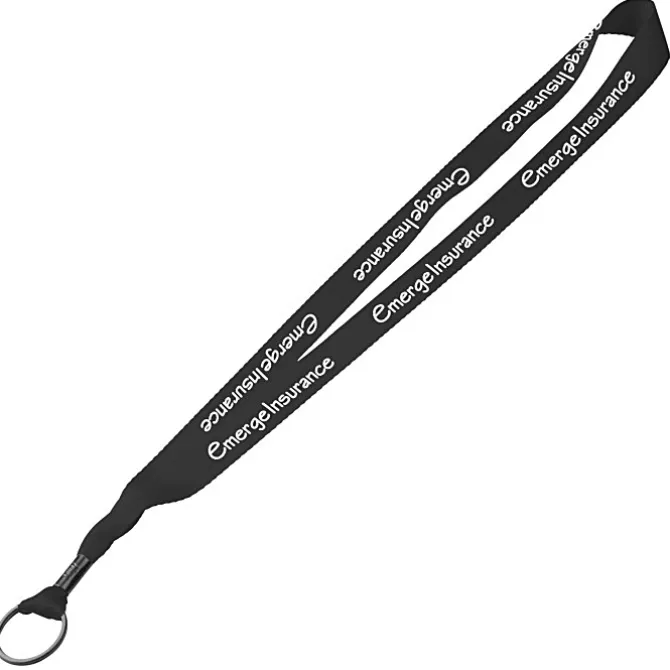 Economy Lanyard - 3/4 inches - Metal Split Ring - 24 hr