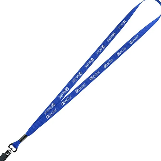 Economy Lanyard - 1/2 inch - Metal Bulldog Clip