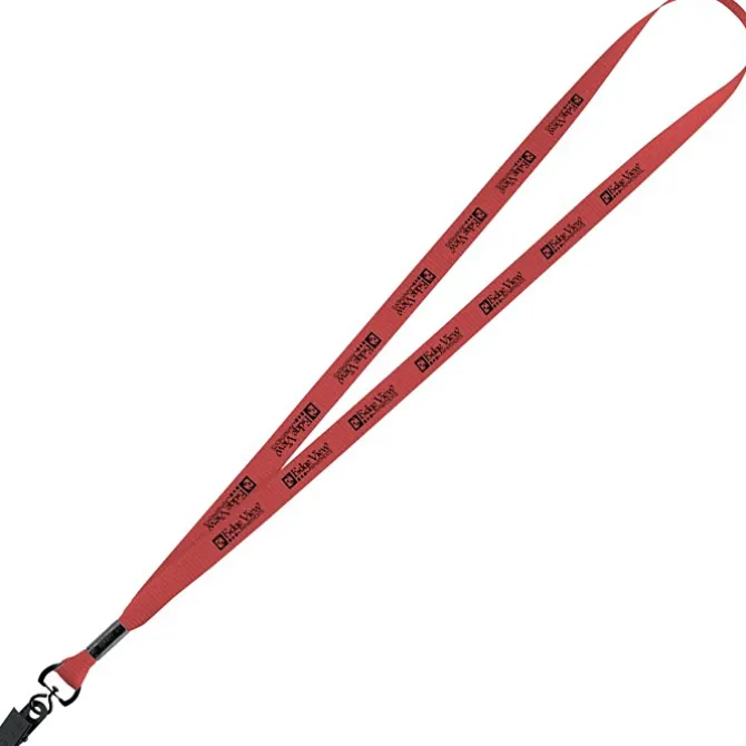 Economy Lanyard - 1/2 inch - Metal Bulldog Clip