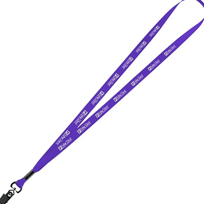 Economy Lanyard - 1/2 inch - Metal Bulldog Clip