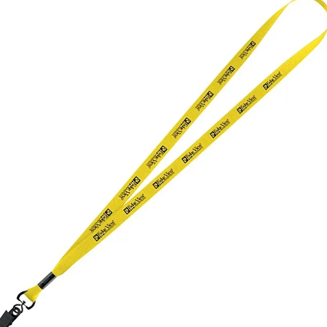 Economy Lanyard - 1/2 inch - Metal Bulldog Clip