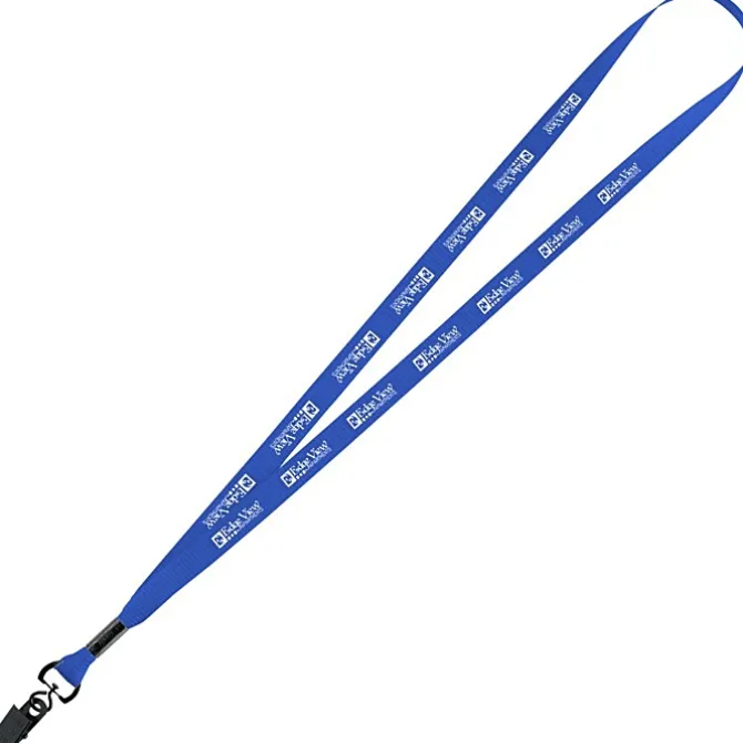 Economy Lanyard - 1/2 inch - Metal Bulldog Clip