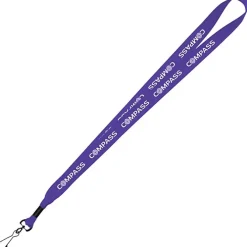 Economy Lanyard - 3/4 inch - Metal Swivel Snap Hook - 24 hr