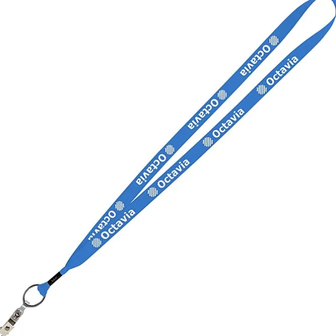 Economy Lanyard - 3/4 inch - Snap with Metal Bulldog Clip