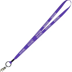 Economy Lanyard - 1/2 inch - Snap with Metal Bulldog Clip- 24 hr