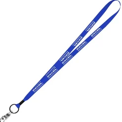 Economy Lanyard - 1/2 inch - Snap with Metal Bulldog Clip
