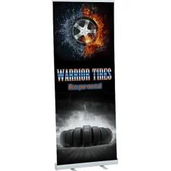 Economy Retractable Fabric Banner Display - 31 1/2 inches