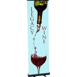 Economy Retractable Fabric Banner Display - 24 inches