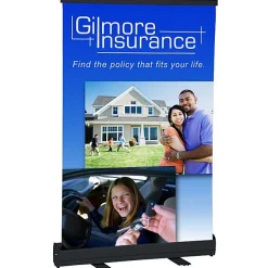 Economy Tabletop Retractable Banner Display - 24 inches