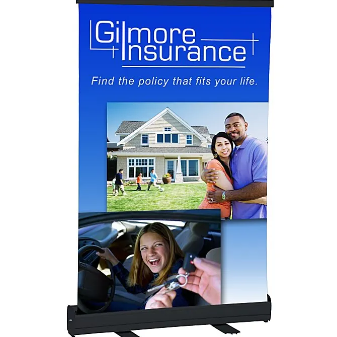 Economy Tabletop Retractable Banner Display - 24 inches