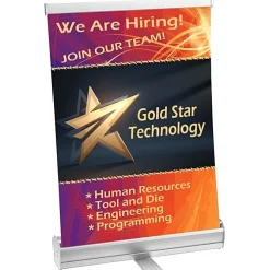 Economy Tabletop Retractable Banner Display - 18 inches