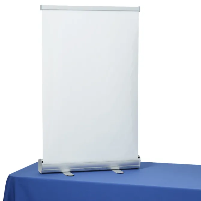 Economy Tabletop Retractable Banner Display - 24 inches - Dry Erase