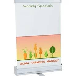Economy Tabletop Retractable Banner Display - 18 inches - Dry Erase