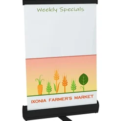 Economy Tabletop Retractable Banner Display - 18 inches - Dry Erase