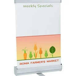 Economy Tabletop Retractable Banner Display - 18 inches - Dry Erase