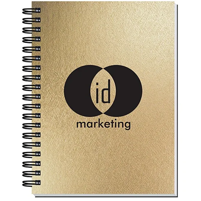 Elite Metallic Paperboard Journal with Pen - 7 inches x 5 inches - 50 sheet