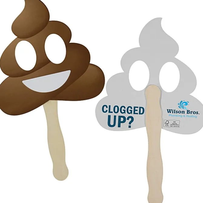 Emoji Hand Fan - Poo - 24 hr