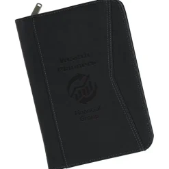 Enterprise Junior Zippered Padfolio - Debossed